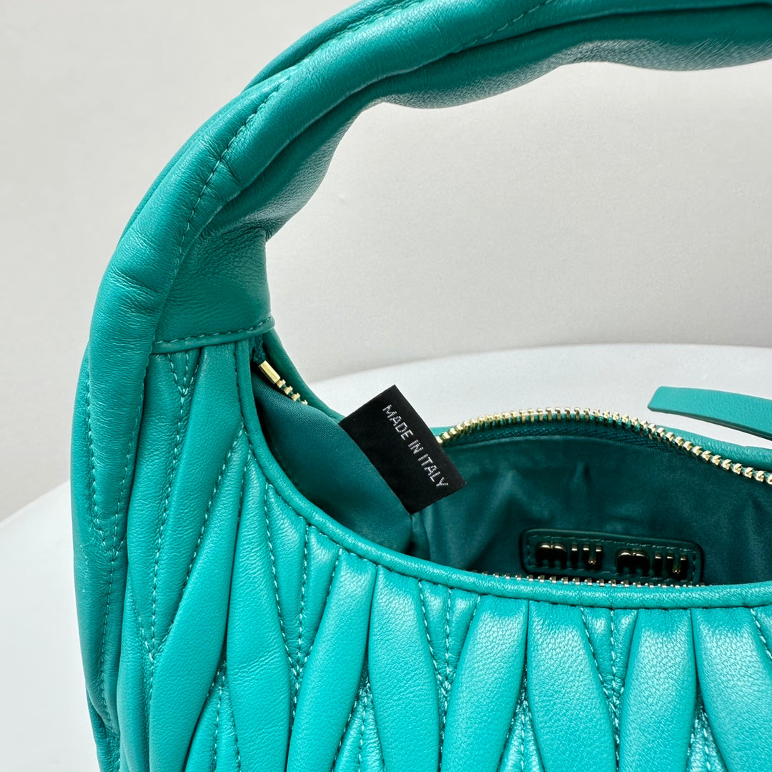 MINI HOBO 20 BAG IN TF BLUE SHEEPSKIN