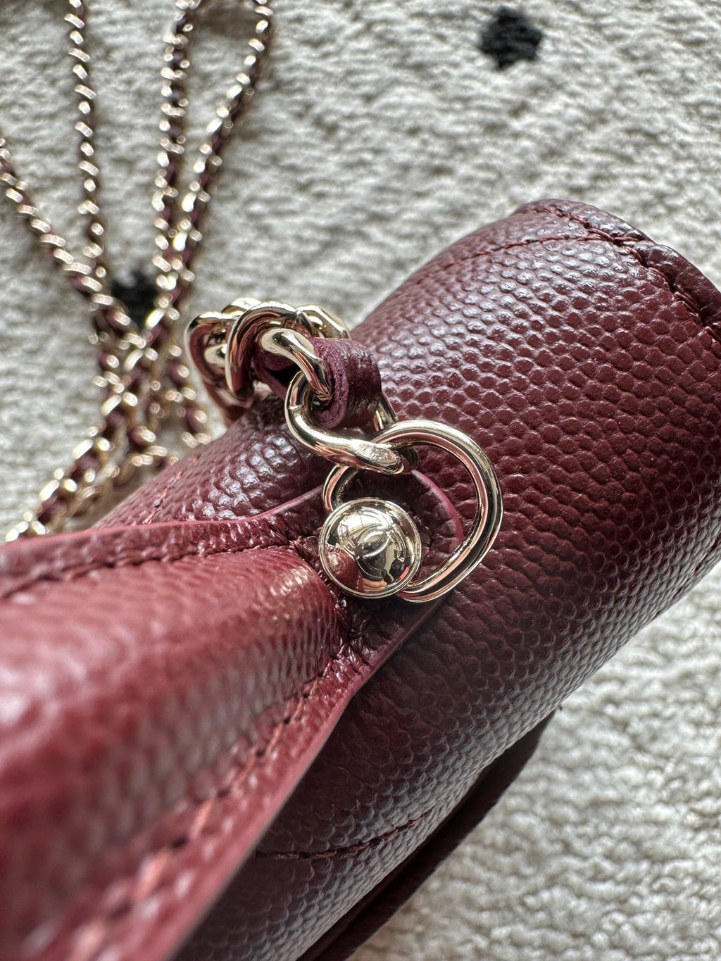 CHANEL 25S MINI FLAP BAG 19 IN DARK RED CAVIAR LEATHER