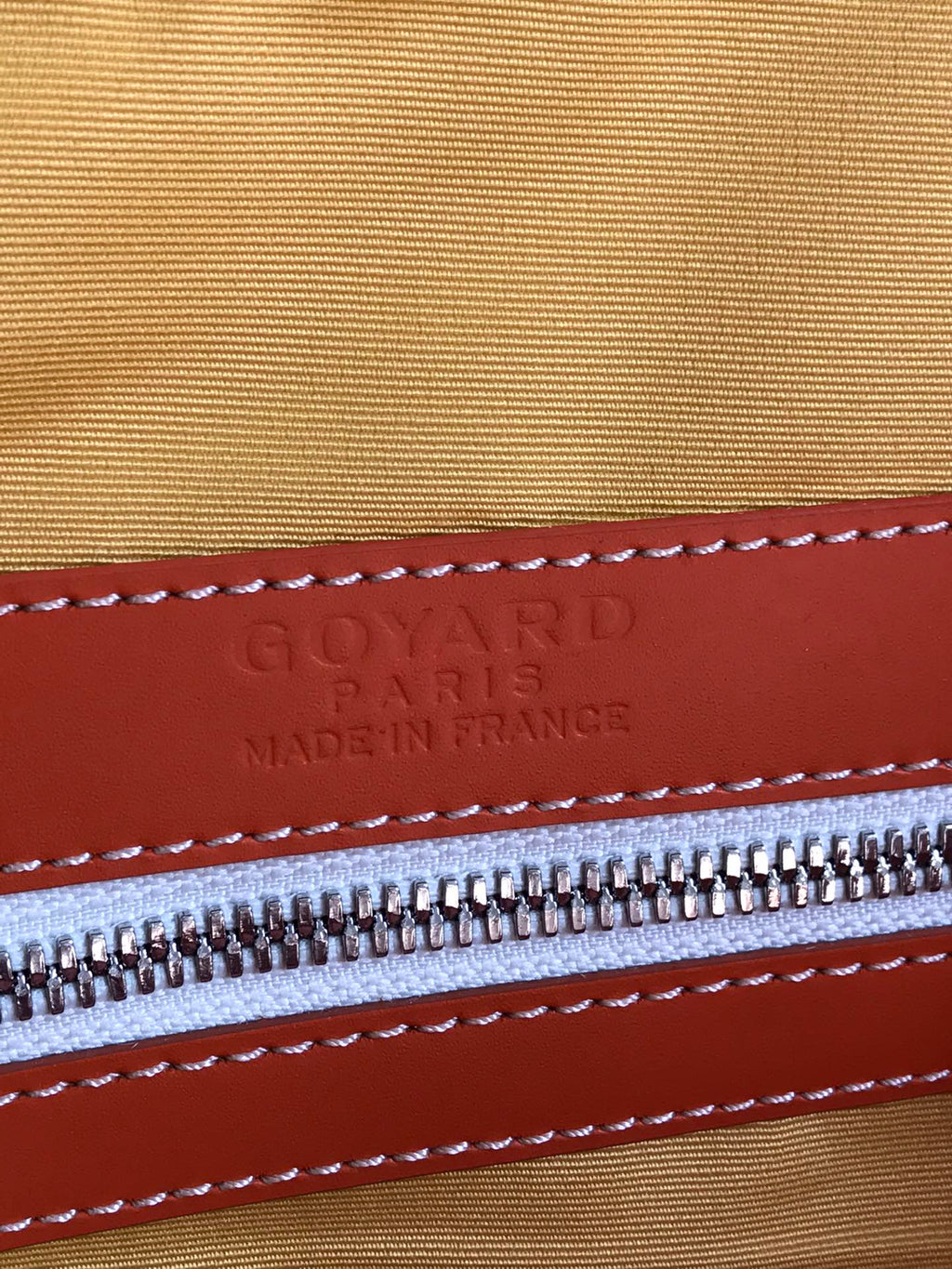 BOSTON 50 BAG IN ORANGE GOYARDINE CANVAS AND CALFSKIN TRIM